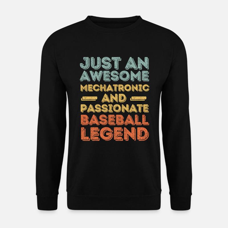 Mechatronics Technician Baseball retro - Unisex Sweatshirt - black