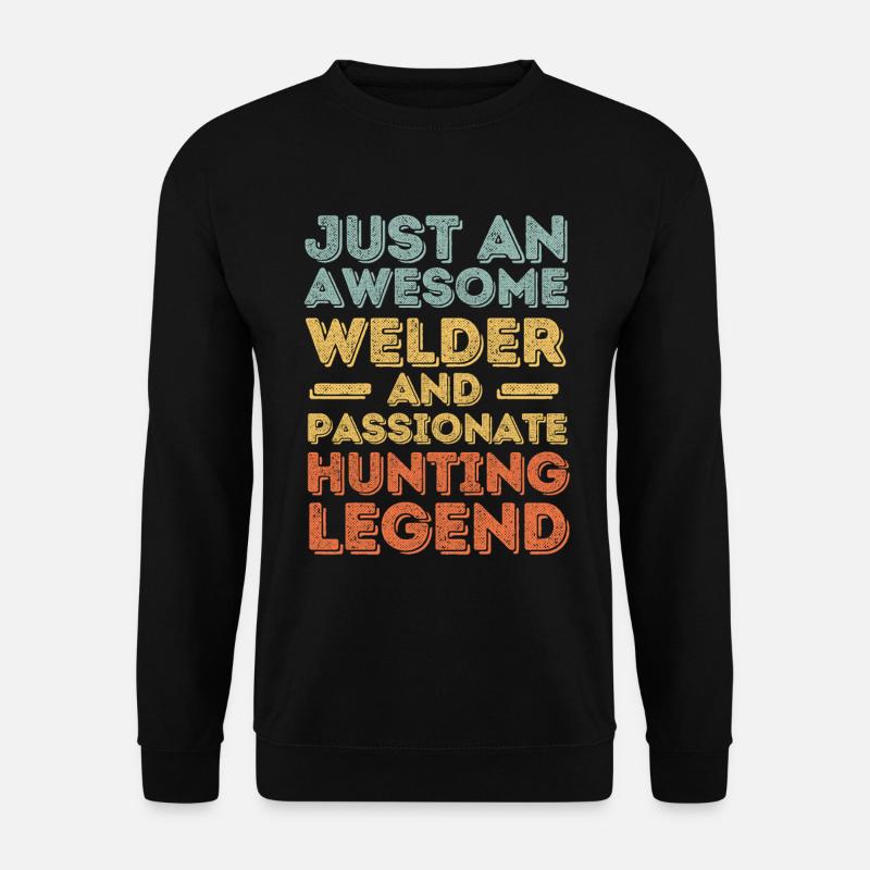 Schweißer Jagen retro - Unisex Pullover - Schwarz