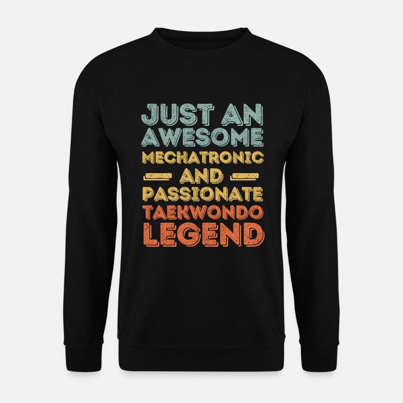 Mechatronics Engineer Taekwondo retro - Unisex Sweatshirt - black