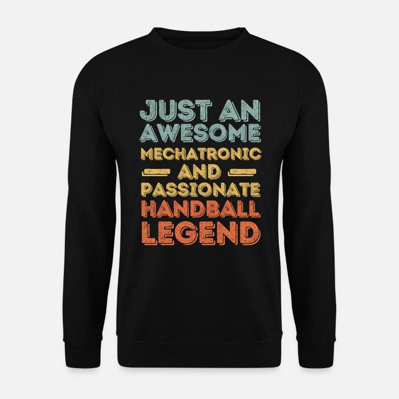 Mechatroniker Handball retro - Unisex Pullover - Schwarz