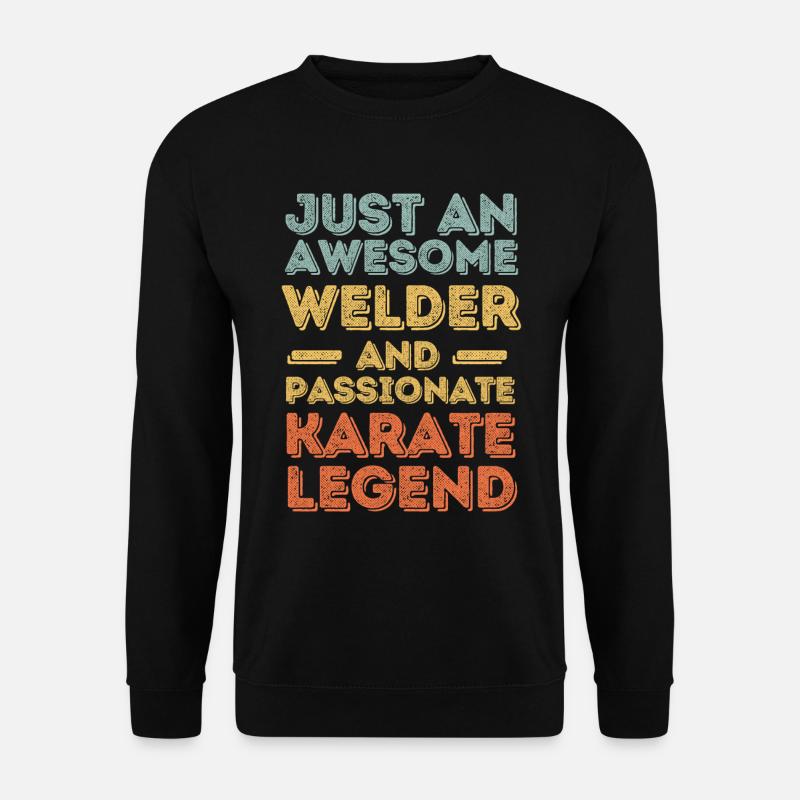 Schweißer Karate retro - Unisex Pullover - Schwarz