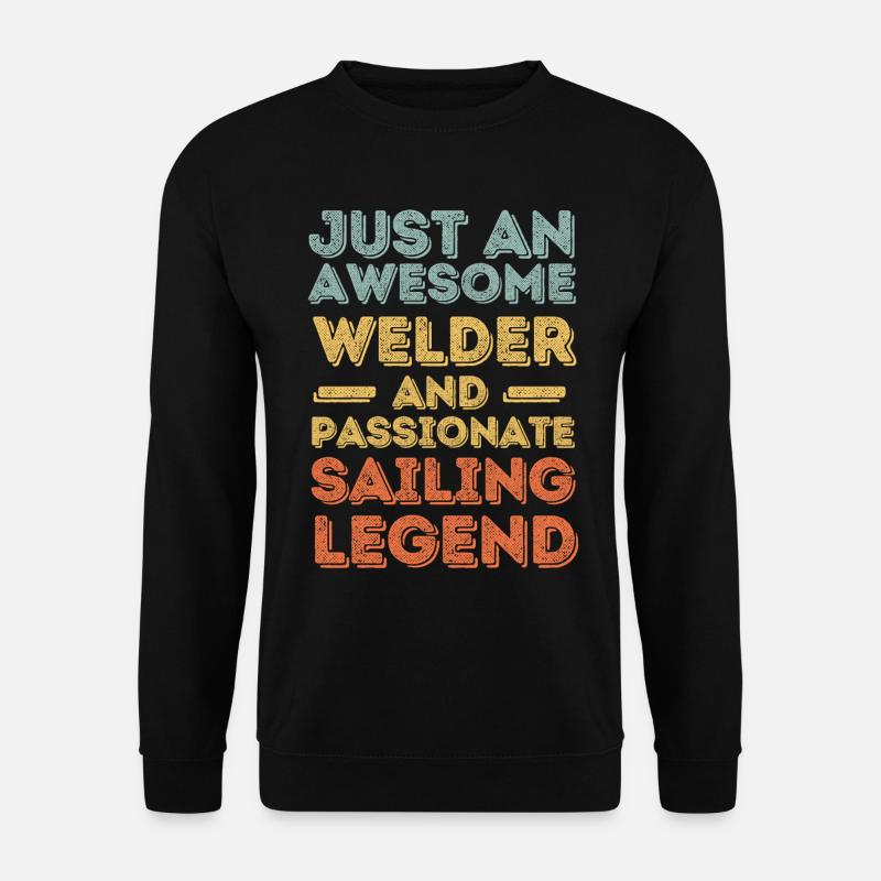 Welder sails retro - Unisex Sweatshirt - black