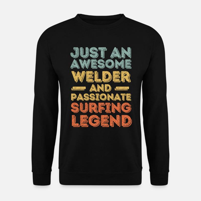 Schweißer Surfen retro - Unisex Pullover - Schwarz
