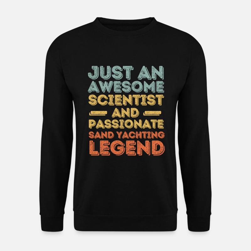 Scientist sand sailing retro - Unisex Sweatshirt - black