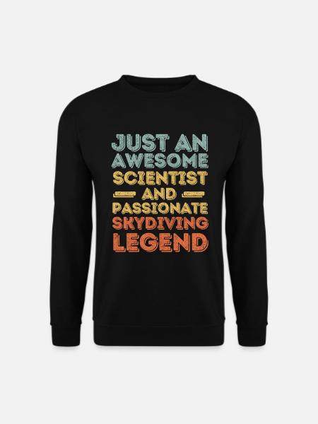 Scientists Skydiving retro - Unisex Sweatshirt - black