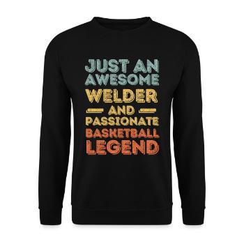 Souder Basketball rétro - Sweat-shirt Unisexe - noir - Devant - Alina (178cm) & Michal (187cm)