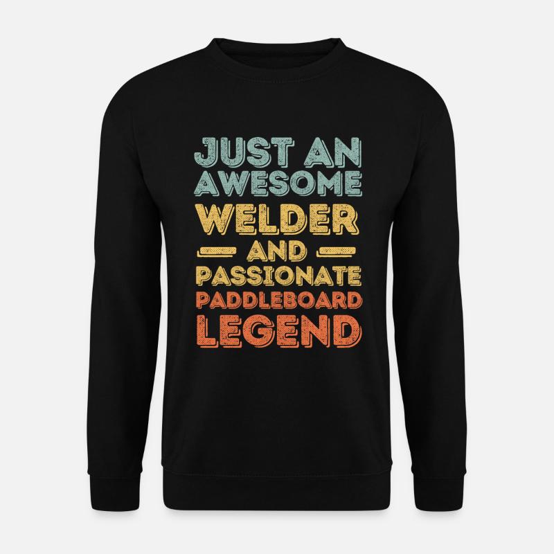 Welder Paddleboard retro - Unisex Sweatshirt - black