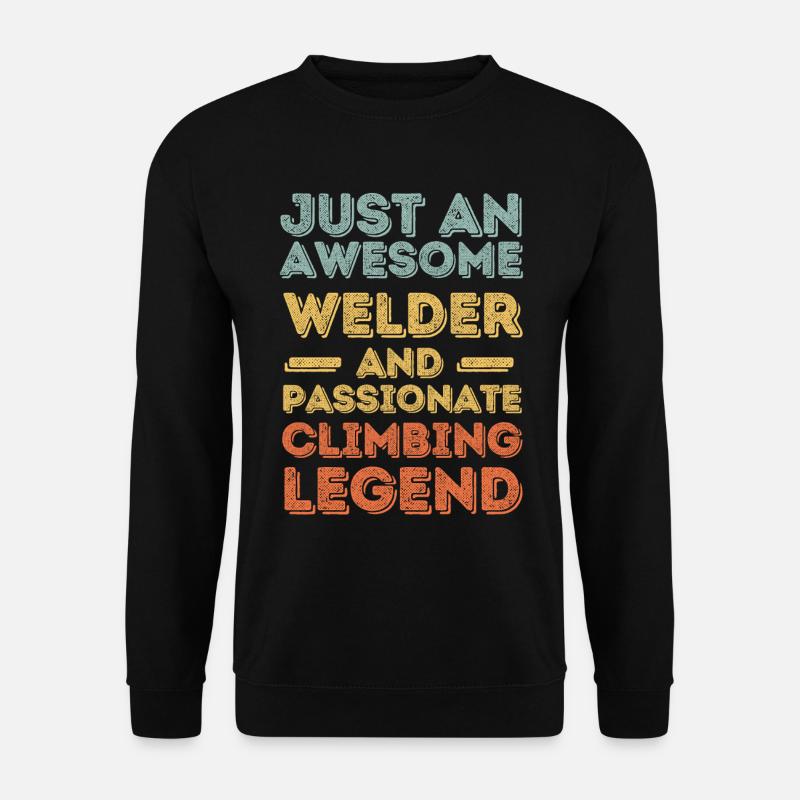 Welder climbing retro - Unisex Sweatshirt - black