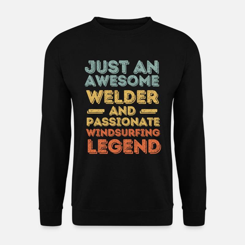 Schweißer Windsurfen retro - Unisex Pullover - Schwarz