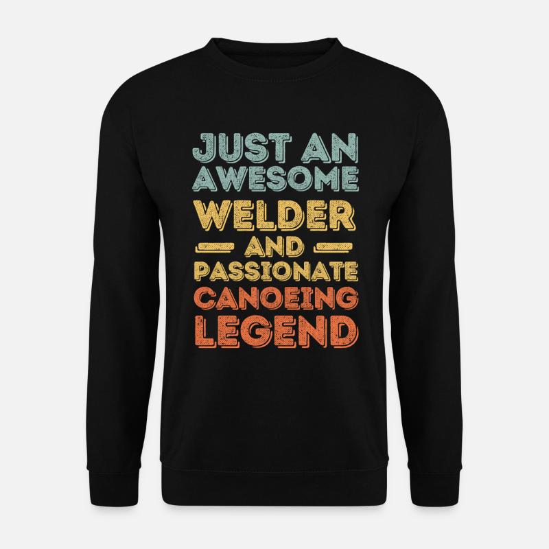 Welder Canoeing retro - Unisex Sweatshirt - black