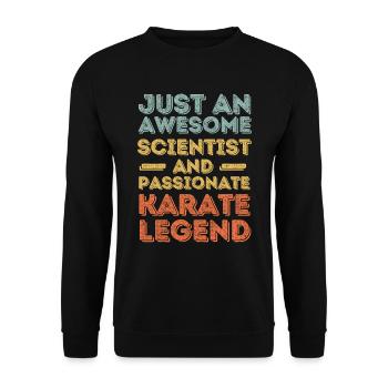 Scientifique Karaté rétro - Sweat-shirt Unisexe - noir - Devant - Alina (178cm) & Michal (187cm)