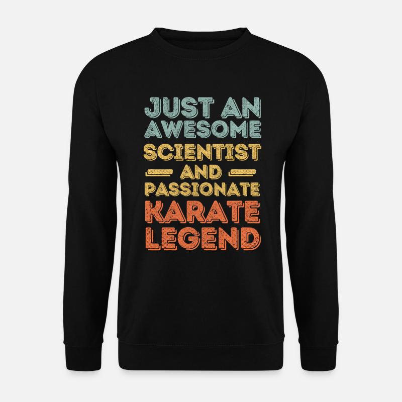 Scientist Karate retro - Unisex Sweatshirt - black