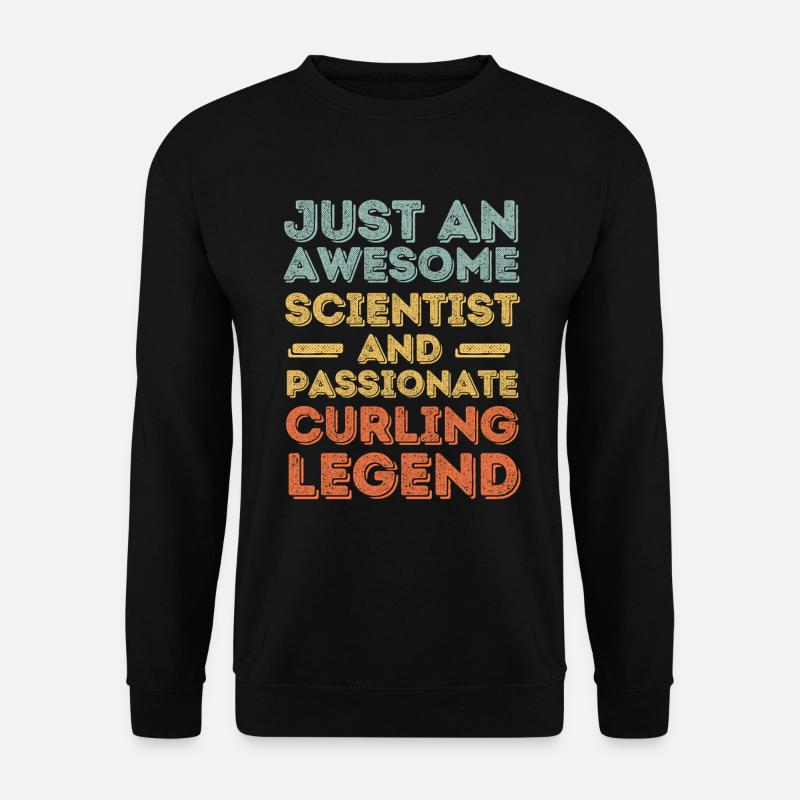 Scientist Curling retro - Unisex Sweatshirt - black