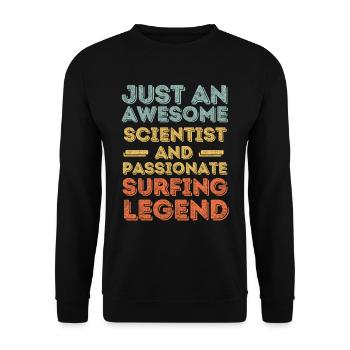 Scientifiques Surfer rétro - Sweat-shirt Unisexe - noir - Devant - Alina (178cm) & Michal (187cm)