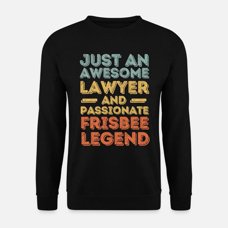 Anwalt Frisbee retro - Unisex Pullover - Schwarz