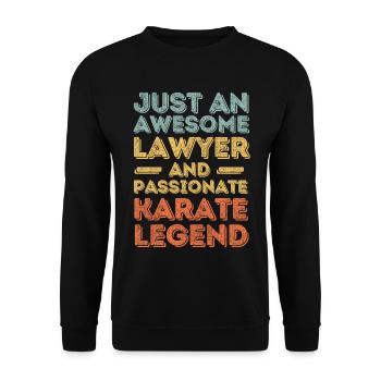 Avocat Karaté rétro - Sweat-shirt Unisexe - noir - Devant - Alina (178cm) & Michal (187cm)
