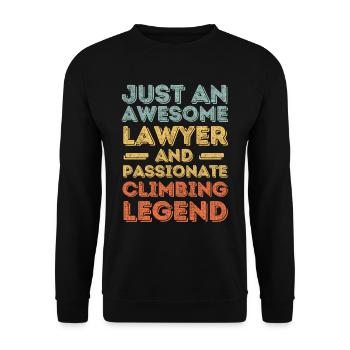 Avocat escalade rétro - Sweat-shirt Unisexe - noir - Devant - Alina (178cm) & Michal (187cm)