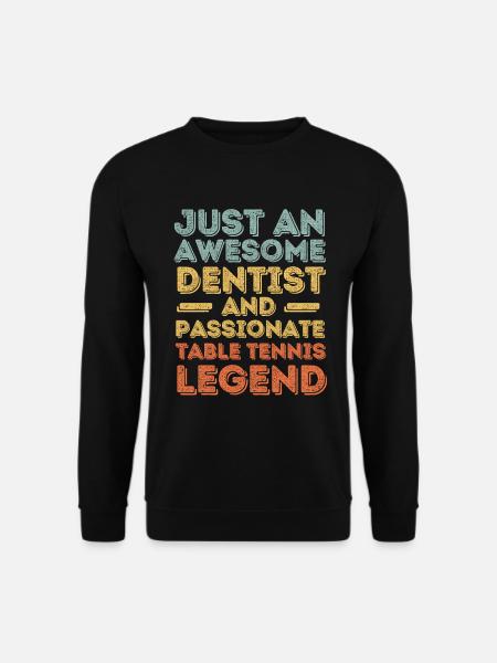 Dentist table tennis retro - Unisex Sweatshirt - black