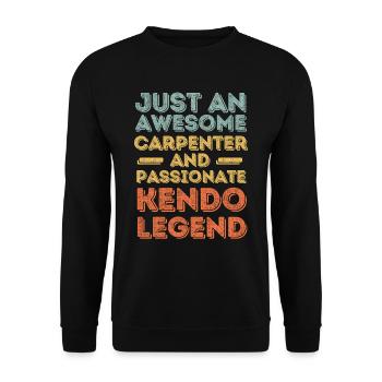 Carpenter Kendo retro - Unisex Sweatshirt - black - Front - Alina (178cm) & Michal (187cm)
