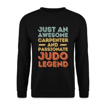 Zimmermann Judo retro - Unisex Sweatshirt - black - Front - Alina (178cm) & Michal (187cm)