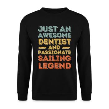 Dentiste voile rétro - Sweat-shirt Unisexe - noir - Devant - Alina (178cm) & Michal (187cm)