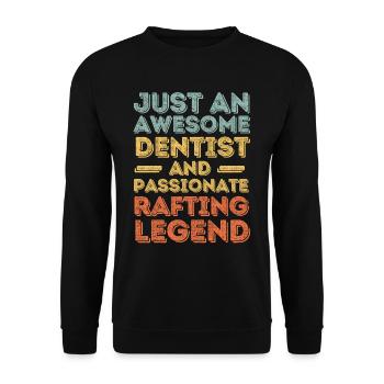 Dentist rafting retro - Unisex Sweatshirt - black - Front - Alina (178cm) & Michal (187cm)