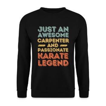 Zimmermann Karaté rétro - Sweat-shirt Unisexe - noir - Devant - Alina (178cm) & Michal (187cm)