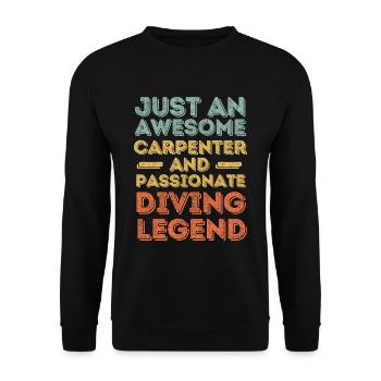 Zimmermann Diving retro - Unisex Sweatshirt - black - Front - Alina (178cm) & Michal (187cm)