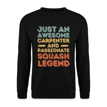 Zimmermann Squash retro - Unisex Sweatshirt - black - Front - Alina (178cm) & Michal (187cm)