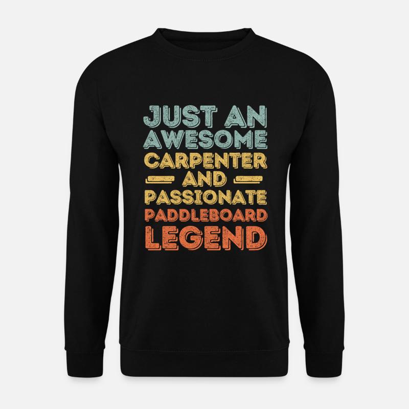 Zimmermann Paddleboard retro - Unisex Pullover - Schwarz