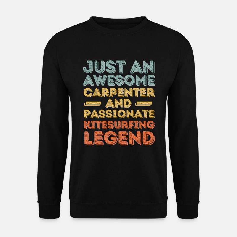 Zimmermann Kitesurfen retro - Unisex Pullover - Schwarz
