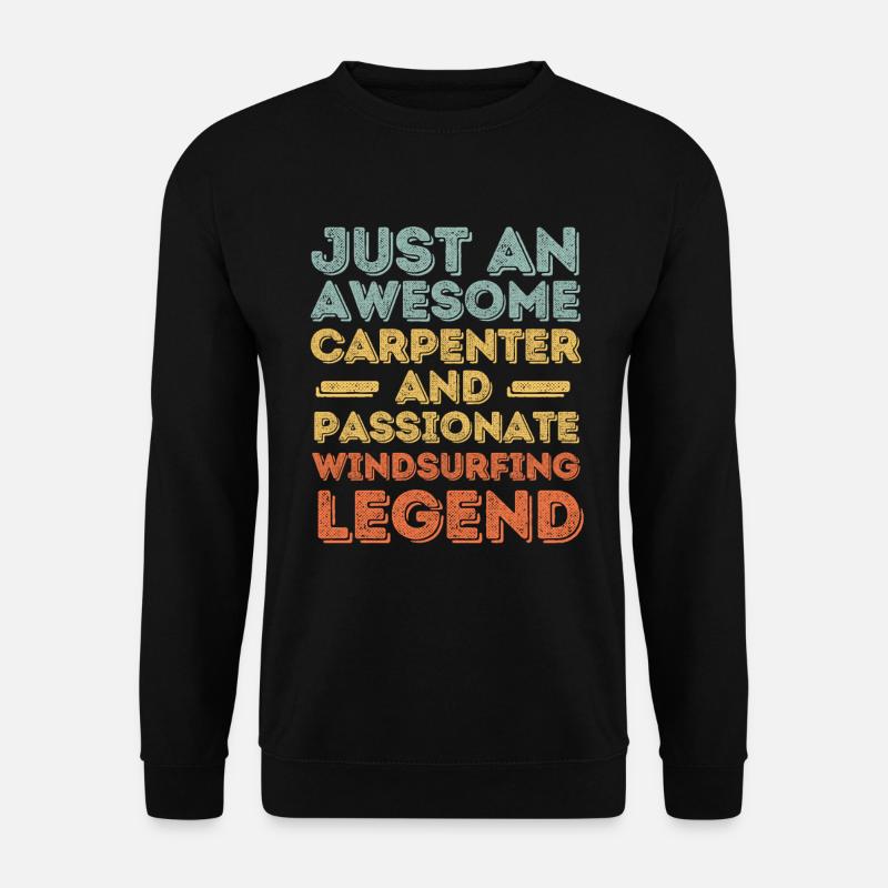 Zimmermann windsurfing retro - Unisex Sweatshirt - black