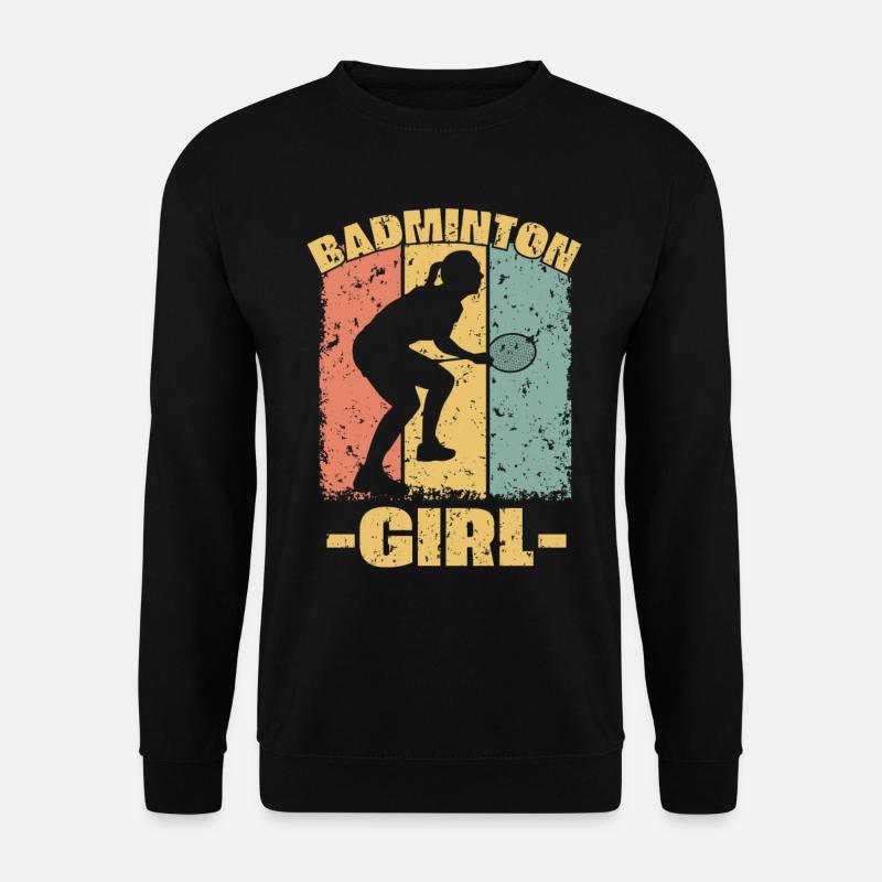 Damen Badminton retro - Unisex Pullover - Schwarz