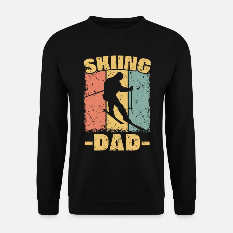 Skiing dad retro - Unisex Sweatshirt - black