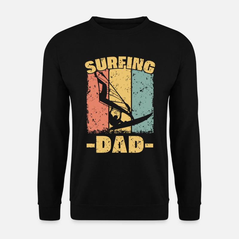 Windsurfen Papa retro - Unisex Pullover - Schwarz