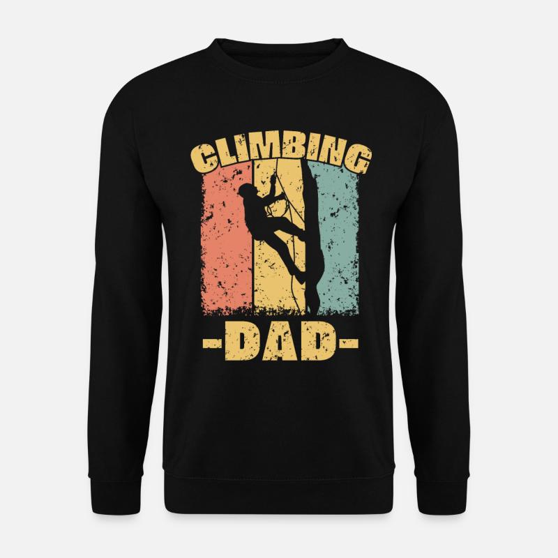 Klettern Papa retro - Unisex Pullover - Schwarz