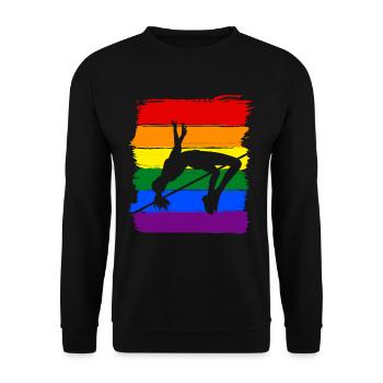 Frauen Hochspringen LGBT - Unisex Pullover - Schwarz - Vorne - Alina (178cm) & Michal (187cm)