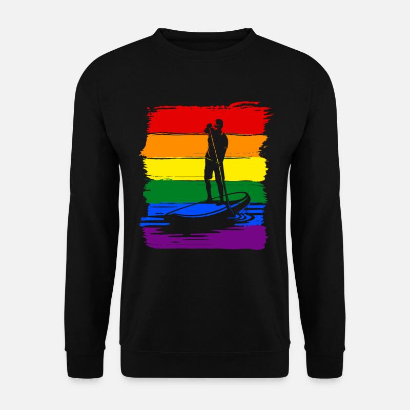 Paddleboard LGBT Pride - Unisex Pullover - Schwarz