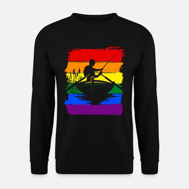 Angeln LGBT Pride - Unisex Pullover - Schwarz