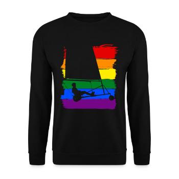 Yachting LGBT Pride - Sweat-shirt Unisexe - noir - Devant - Alina (178cm) & Michal (187cm)