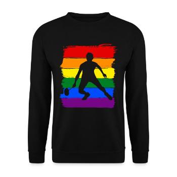 Badminton LGBT Pride - Sweat-shirt Unisexe - noir - Devant - Alina (178cm) & Michal (187cm)