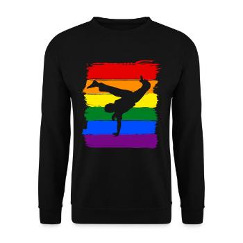 Capoeira LGBT Pride - Unisex Sweatshirt - black - Front - Alina (178cm) & Michal (187cm)