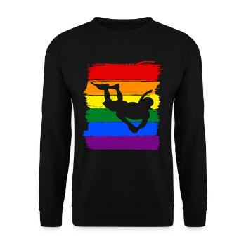 Snorkeling LGBT Pride - Unisex Sweatshirt - black - Front - Alina (178cm) & Michal (187cm)