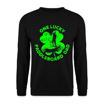 Paddleboard Trèfle de la Saint-Patrick - Sweat-shirt Unisexe - noir - Devant - Alina (178cm) & Michal (187cm)