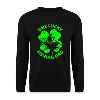 Pêche au trèfle de la Saint-Patrick - Sweat-shirt Unisexe - noir - Devant - Alina (178cm) & Michal (187cm)