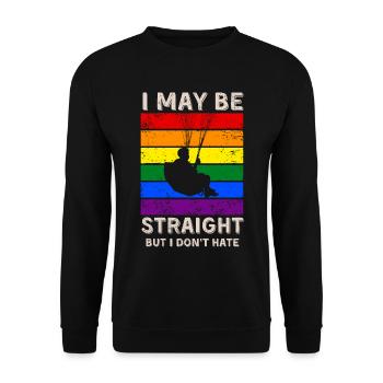 Droits LGBT en parapente - Sweat-shirt Unisexe - noir - Devant - Alina (178cm) & Michal (187cm)