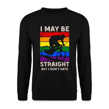Biking LGBT Rights - Unisex Sweatshirt - black - Front - Alina (178cm) & Michal (187cm)