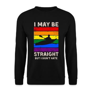 Canoeing LGBT Rights - Unisex Sweatshirt - black - Front - Alina (178cm) & Michal (187cm)