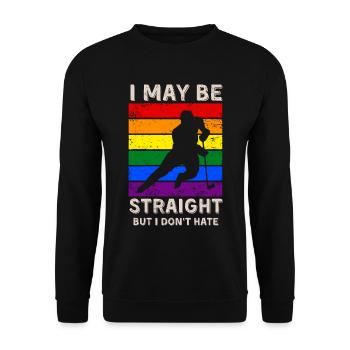 Eishockey LGBT-Rechte - Unisex Pullover - Schwarz - Vorne - Alina (178cm) & Michal (187cm)