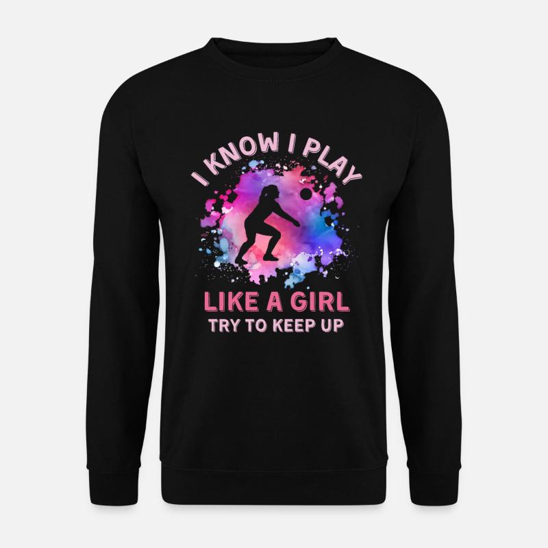 Frauen Volleyball Mädchen - Unisex Pullover - Schwarz